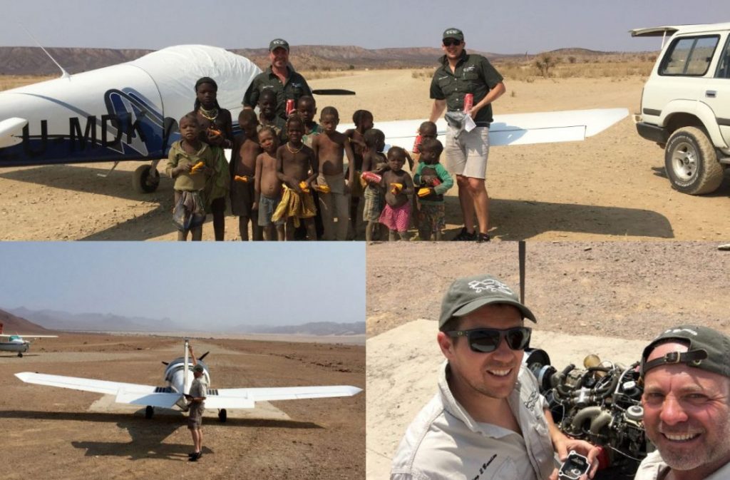 about african aerial safaris owners with sling aircraft in namibia