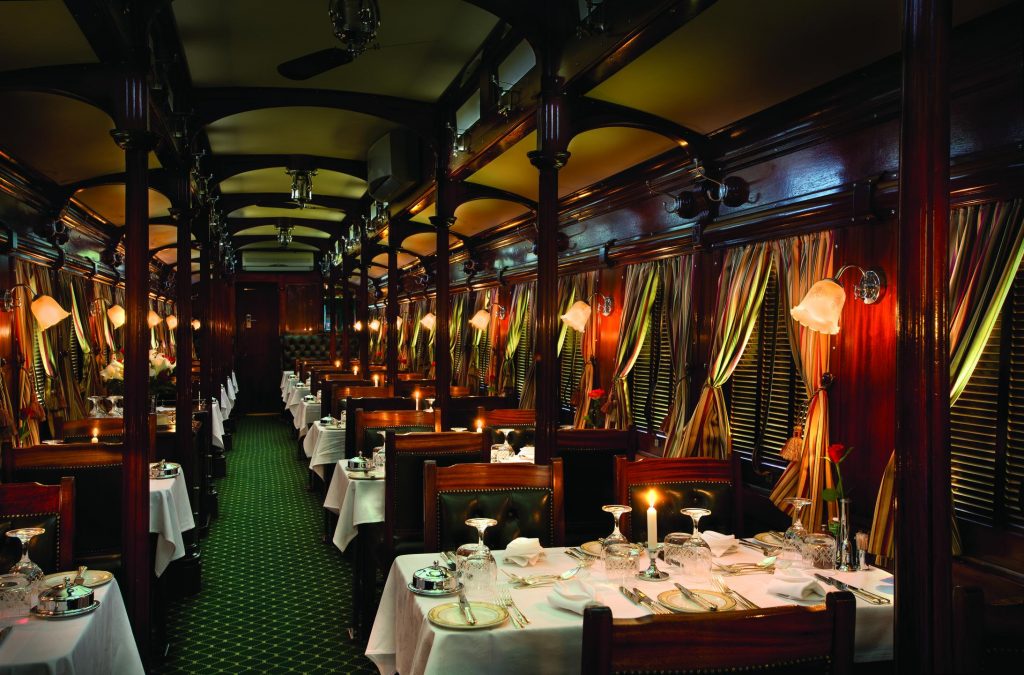 classic african safaris dining carriage on old train
