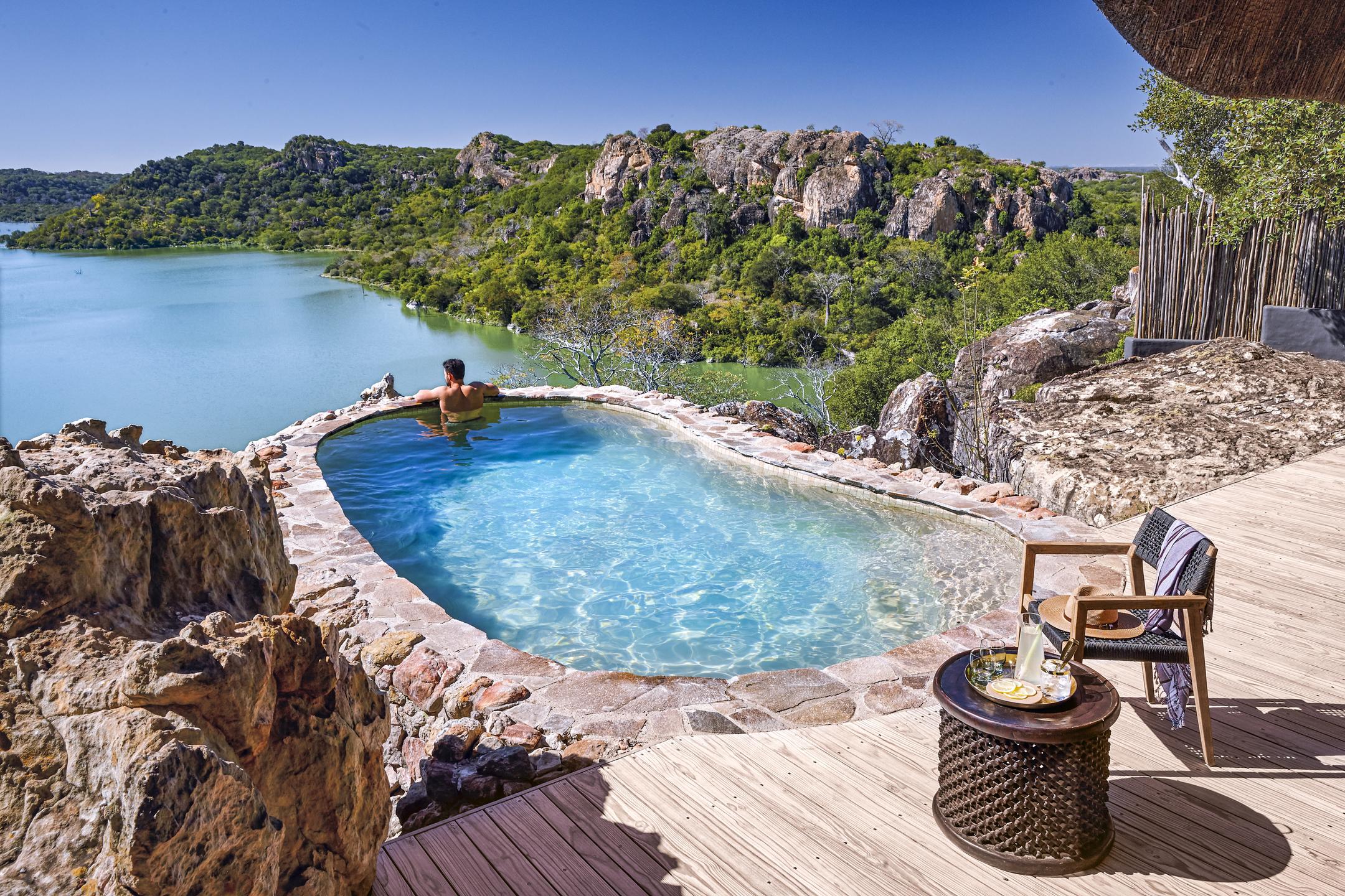 Cristal clear pool overlooking Pamushana Zimbabwe