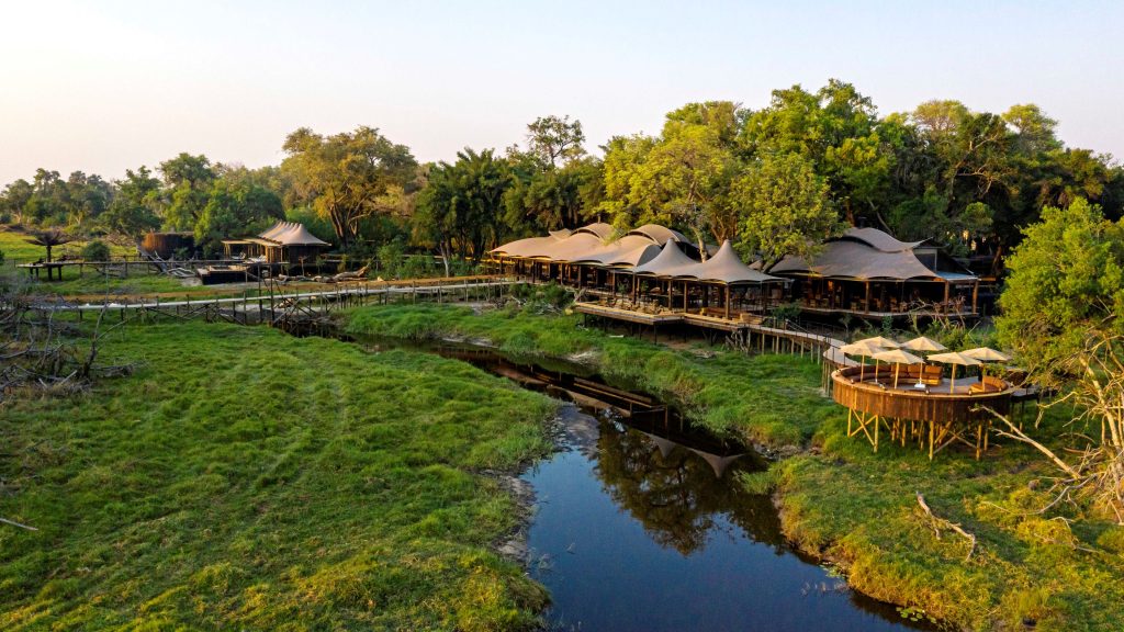 Luxury safari holiday camp Xigera in Okavango Delta, Botswana