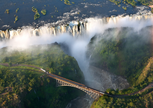 Victoria Falls Aerial view on african safaris