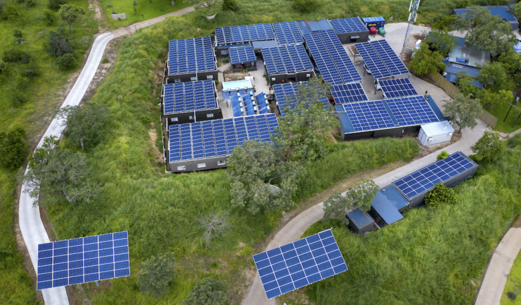 solar panels at game lodge