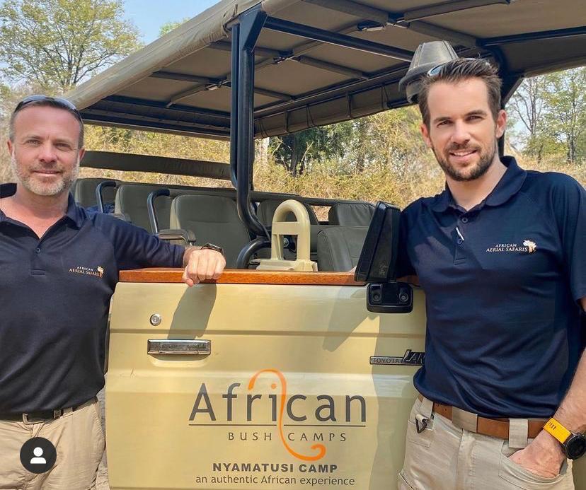 Willem van Niekerk and Riaan Beekman - owners of African Aerial Safaris